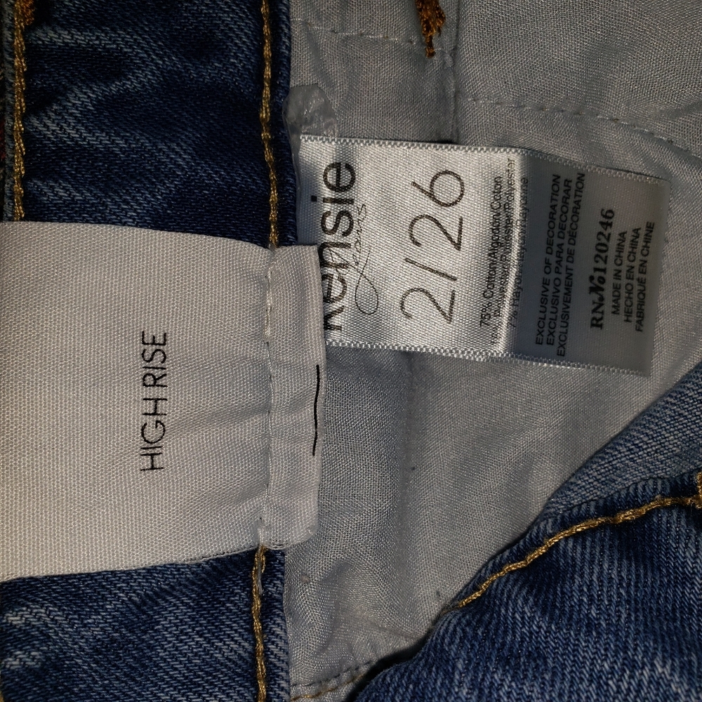 Kensie high rise relaxed crop jeans, size 2/26 - Picture 4 of 6